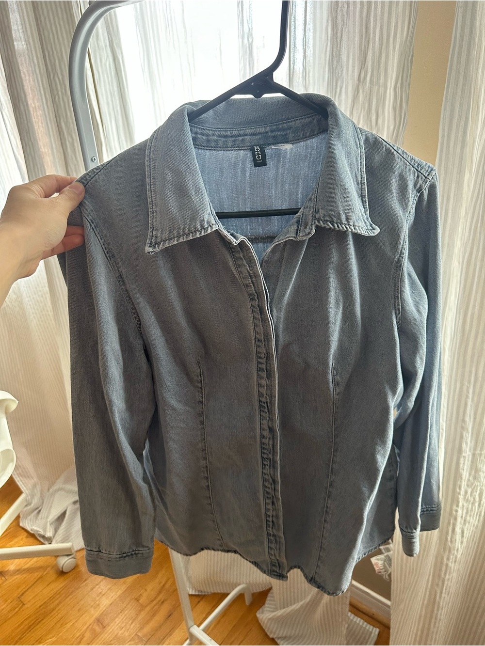 Washed Women's Denim Shirt - H&M